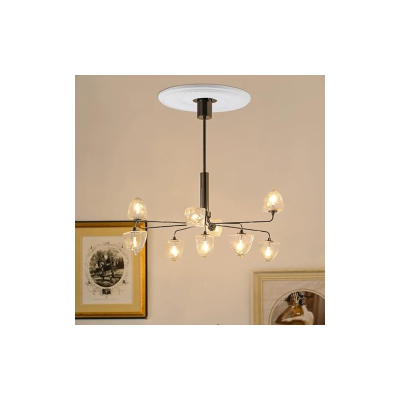 MY MIRONEY White PU Ceiling Medallion Decorative Ceiling Fan Medallion