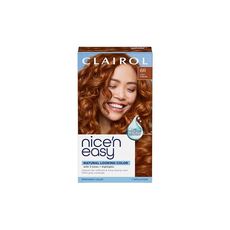 Clairol Nice 'n Easy Permanent Color, 6R/110 Natural Light Auburn
