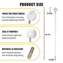 Gaahkai 5PCS 19.69" Spray Can Nozzle Extension, 360 Degrees Aerosol Spray Tips Paint Nozzles for Cans