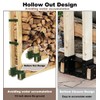 Fiwithy Outdoor Firewood Rack Bracket Kit with 4 Support Bars