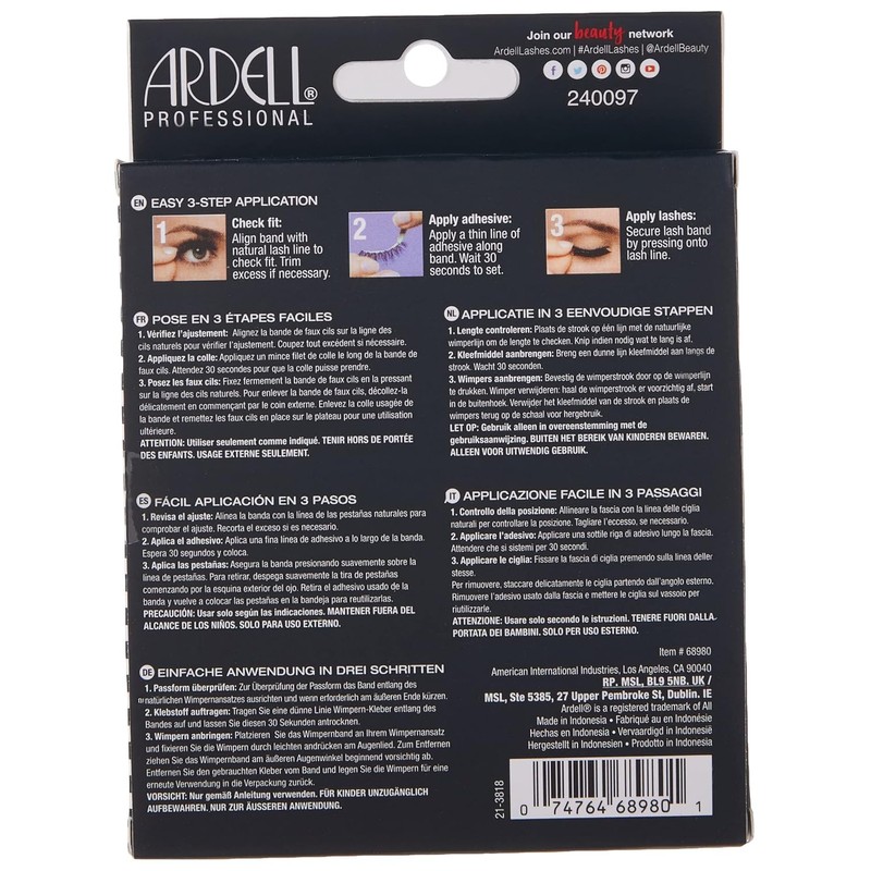 Ardell Adele 5 Count Wispice Black Strip Eyelashes 10 Count