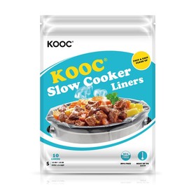 KOOC Slow Cooker Liners 10x13 inch 10 count Small Size Disposable Pot Liners Cooking Bags Fit 1.5QT to 2QT Pot BPA Free Fresh Locking Seal Design