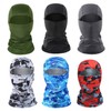 Tactical Balaclava Sports Headgear for Sun Protection Size/Dark Blue Textured Pattern 3ea