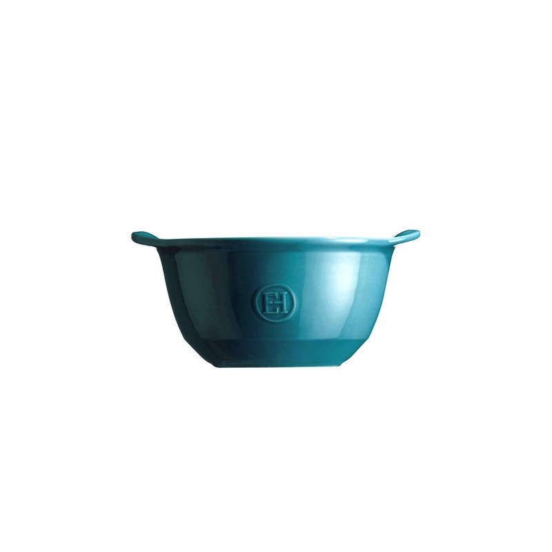Emile Henry EH602149 Casserole Dish Ceramic Calanque Blue 0.55 L
