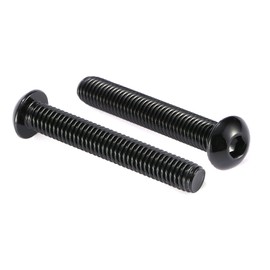 5/16-18 x 2-1/2" Button Head Socket Cap Bolts Screws, 20Pcs 304 Stainless Steel 18-8, Allen Hex Drive, Black Oxide by SG TZH(with Hex Spanner)