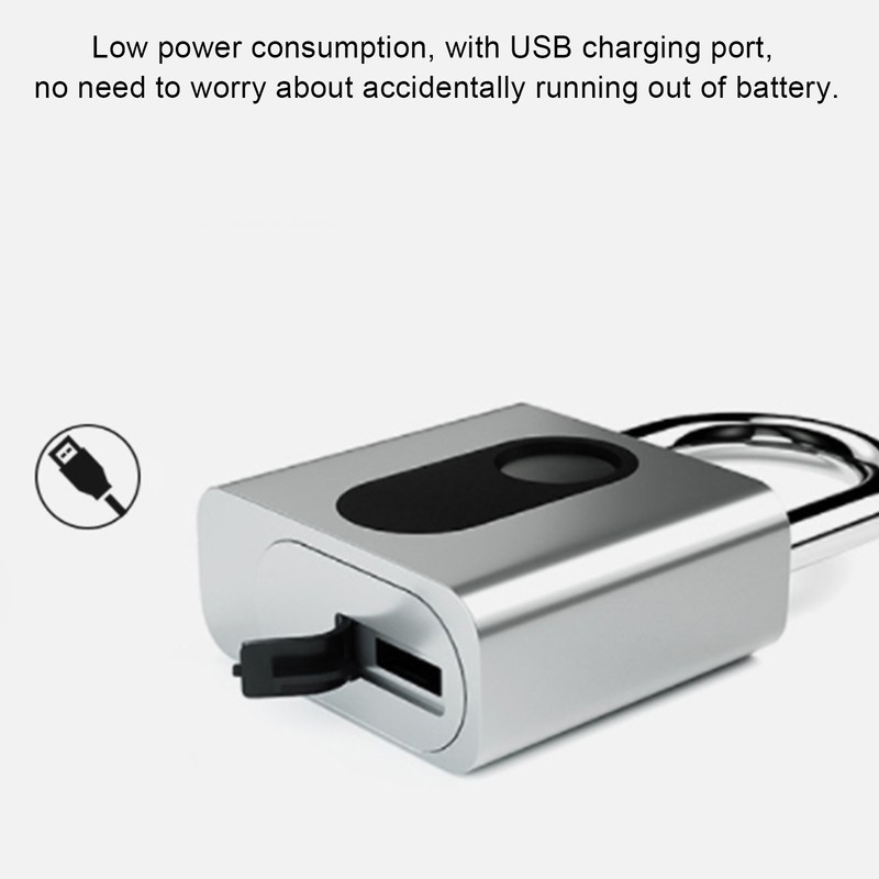 Smart Padlock Fingerprint Bluetooth APP Lock IP65 Waterproof AntiTheft for