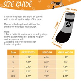 BINGPET Dog Socks for Hardwood Floors, Outdoor Anti Slip Waterproof Paw Protector with Reflective StrapsTraction Control