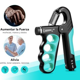 HONGHCL Ejercitador de Mano y Antebrazo - 6pcs Fortalecedor de Agarre de Mano Ajustable 5-100kg, Hand Grip para Rehabilitación, Fisioterapia y Entrena