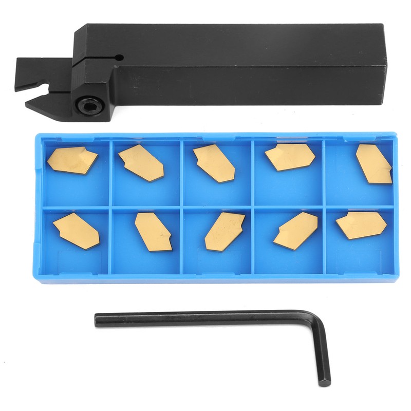 ZQ2020R-3 Lathe Grooving Turning Tool Holder 10pcs SP300 Carbide Inserts
