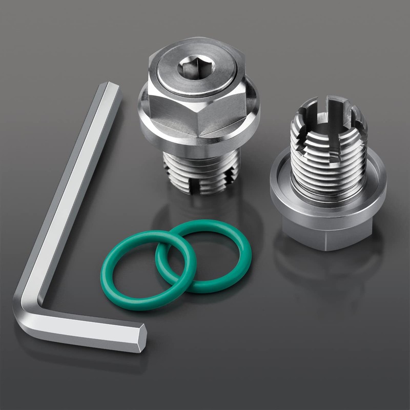 DEEFILL M14.1-1.5 x 15mm Oversize Piggyback Oil Drain Plug, Stainless