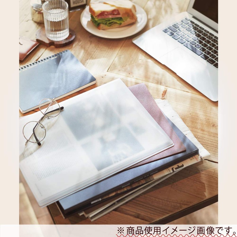 KOKUYO L-GL100W File Clear Book, Glassel, Fixed Type, A4, 100