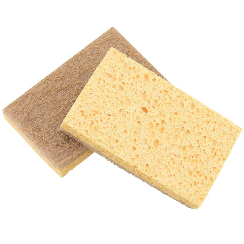 PINGEUI 16 Pack Biodegradable Kitchen Sponges Eco-Friendly, Compostable, Natural Cellulose