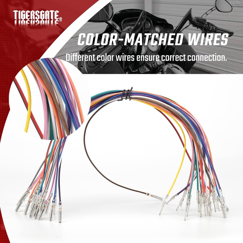 TIGERSGATE 14" & 16" Handlebar Switch Control Wires Extension Harness