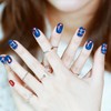 JERCLITY 6 Sheets Independence Day Nail Wraps for Women Self-Adhesive