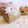 Mxxipp 35pcs Mini Pink Ribbon Bows, Small Satin Ribbon Bow,
