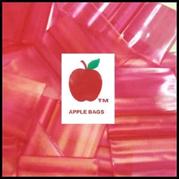5,000 Red 3/8"x3/8" 2mil Apple Brand Resealable Bags 3838 5000