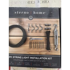 SH 33 ft cable ,String Light Hanging Kit, String for Patio, sterno/home