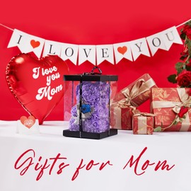 U UQUI Rose Bear Mothers Day Mom Gifts from Daughter Son, Mothers Day Flowers Bear Gifts for Mom, Rose Teddy Bear Mothers Day Presents for Mom, Cute Romantic Mother’s Day Love Gifts & Decorations