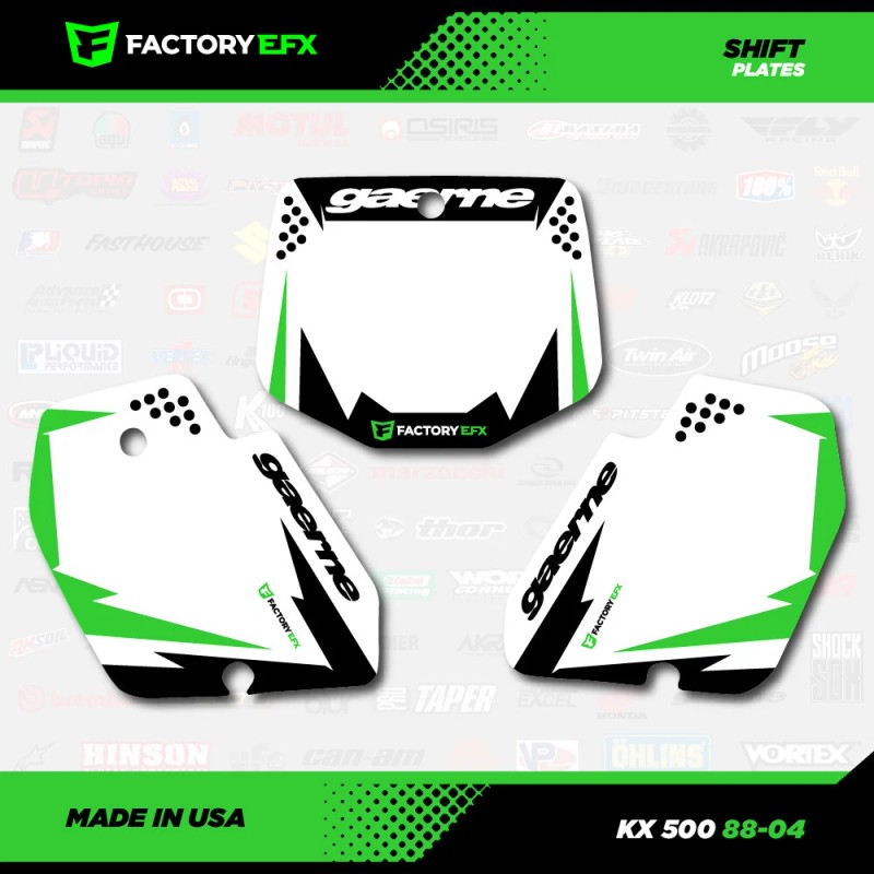 Factory EFX Green Black Shift Racing Graphics Kit fits KX