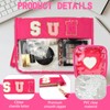 SUILU 2 Pcs Sun Gifts Cosmetic Makeup Bag with Chenille