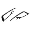 Pair Front Fog Light Lamp Eyebrow Trim Glossy Black for