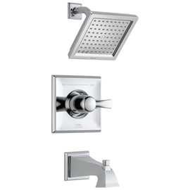 Delta Faucet Dryden 14 Series Single-Function Tub and Shower Trim Kit with Single-Spray Touch-Clean Shower Head, Chrome, 2.0 GPM Water Flow, T14451-WE (Valve Not Included)