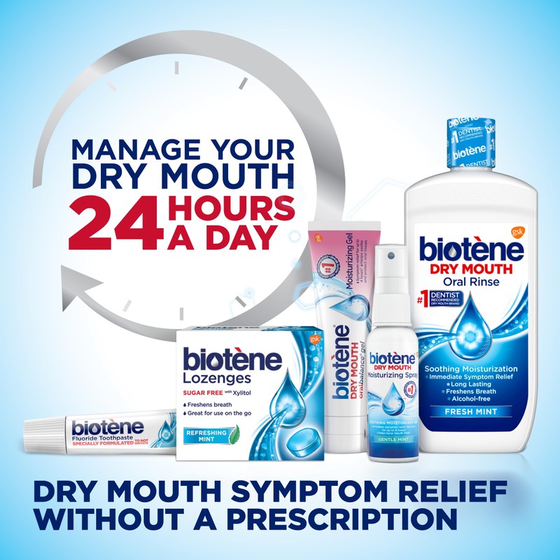 Biotene Oral Rinse Mouthwash for Dry Mouth, Fresh Mint -