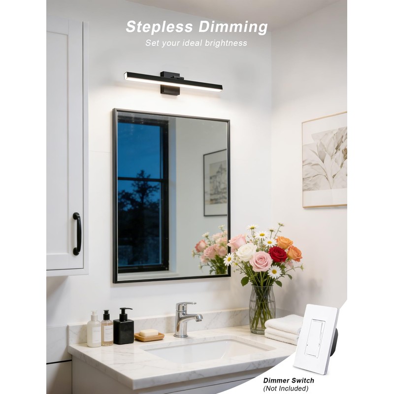IZORRO Modern Bathroom Vanity Light 24 inch, Rotatable, 16W Dimmable