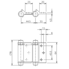 Best OS 0150-104 Free Hinges 2.5 inches (64 mm), Pack of 2