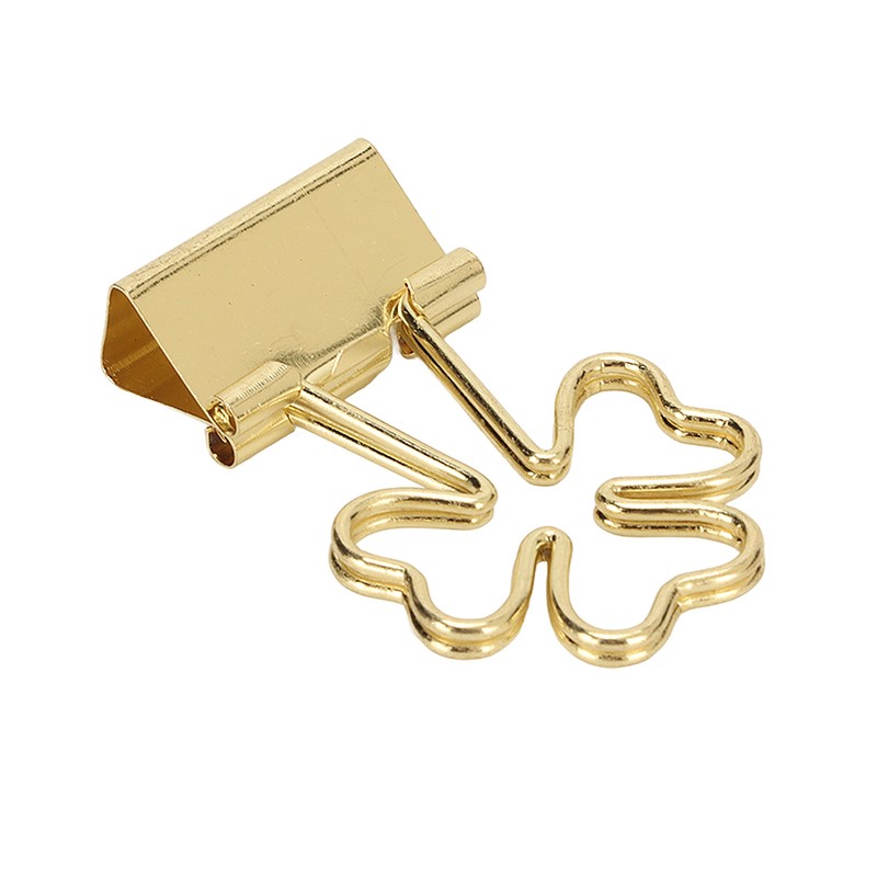 100pcs Flower Shape Binder Clips Strong Clamping Force Metal Cute