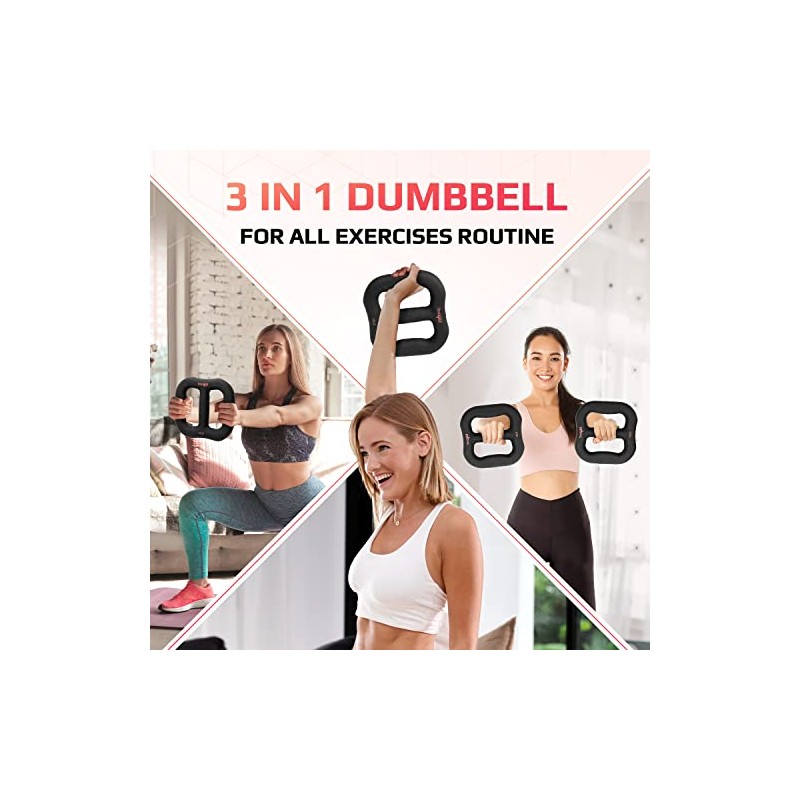Yes4All - Mancuerna multifuncional de neopreno 3 en 1, con