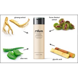 RAYA Ginseng Astringent AHA 8 oz (G-205) |Gentle Glycolic Facial Toner for Dry and Sensitive Skin Helps tighten pores, smooth complexion, and reduce fine lines 6 Fl Oz / RAYA 인삼 아스트린젠트 AHA 8온스 (G-205) | 건조하고 민감한 피부를 위한 부드러운 글리콜릭 페이셜 토너 모공을 조이고 안색을 매끄럽게 하며 잔주름을 줄이는 데 도움 6 Fl Oz