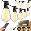 Tenmiro 100FT Solar String Lights Outdoor Waterproof with Remote,Shatterproof S11