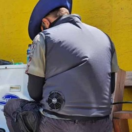 Fan Vest Cooling Vest Fan Vest Navy 2XL