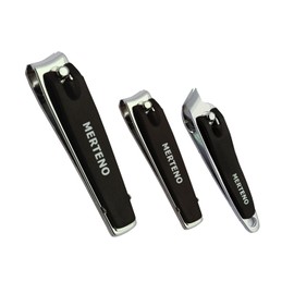 Professional Nail Clippers Set 3 Pack Premium Sharp Stainless Steel Fingernail & Toenail Clippers with Sturdy Travel Tin Case, Professional Manicure Kit Fingernail Tools for Nail Care (Pink/Silver)