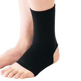 D&M Ankle Support, Medium Compression Supporter, For Ankles, Made in Japan, For Both Left and Right Use, 1 Piece, Black, S Size, 522 Made in Japan, Fixed, Heat Retention, Stretchy, Sweat Absorbent