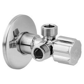 VA Albertoni D441094 Double Valve DN 15-1/2 with Two Outlets 3/8 Inch