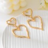 Gold Big Heart Earrings for Women,Y2k Large Heart Dangle Drop