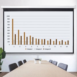 Segawe 80 inch 16:9 Manual Pull Down Projector Projection Screen Home Theater Movie