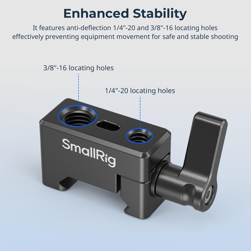 SmallRig NATO Clamp, Quick Release Clamp with 1/4" 3/8" M2.5