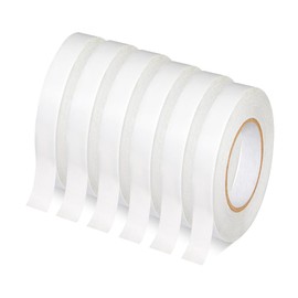 HEYSTYLE Double Sided Tape for Crafts 0.4in x 98ft (10mm x 30m) - 6 Rolls, Tear-by-Hand, for Arts, Photography, Gifts Box, Scrapbooking, Card Making, Paper Backing