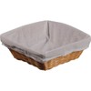 F.ANTON KESPER GMBH Bread Basket with Textile Lining, Plastic, Brown, 24 x 24 x 9 cm