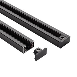 mirrea Black H Type 4-feet Track for Ceiling Track Lighting Pack of 2