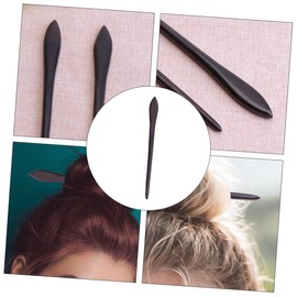 Ipetboom 1pc Ebony Hairpin U Oriental Styling Women Headdress Style Shaped Elegant Wedding Vintage Handmade Hair Fork Hair Accessory Hair Stick Hair Accessories Retro Hairpin Black