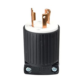 Eaton L530P 30-Amp 125-Volt Hart-Lock Industrial Grade Plug with Safety Grip Black and White