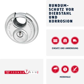 ABUS 44750 Diskus Hardened Steel Shackle Padlock