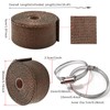 Eagles Fireproof Pipe Wrap, 2inch×16Ft, with 2 Clamps Tent Stove
