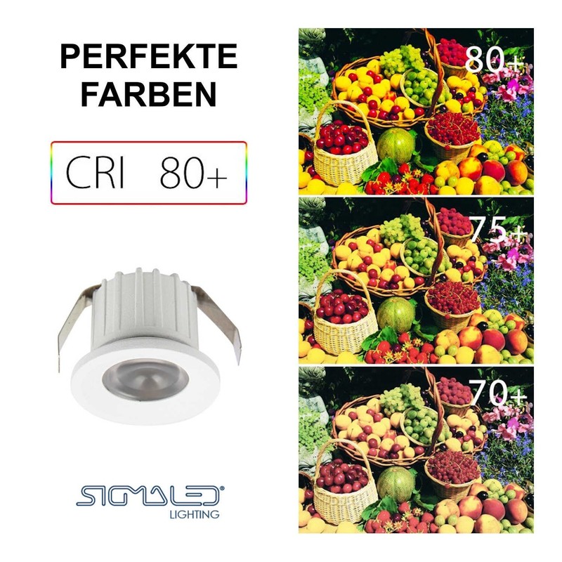 SIGMALED LIGHTING, Mini LED Recessed Spotlight, 3W, Dimmable, Cool White