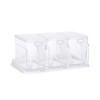 Gsycle 3 Grids Seasoning Containers, Spice Containers Clear Seasoning Box