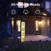 Solar Address Sign,Solar House Numbers for Outside, Lighted Address Plaque